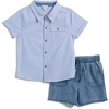 image:imageSplendid Boys Beach Button Down Shirt and Short 2piece SetNavy Stripe