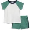 image:imageSplendid Boys Oasis Two Tone Short Sleeve Tee and Short 2piece SetWhiteOasis