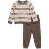 image:imageSplendid Boys On the Trail Sweatshirt Top and Jogger Pant SetTruffle Stripe