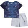 image:imageSplendid Boys Ripple Tie Dye Shortsleeve and Shorts SetSlate