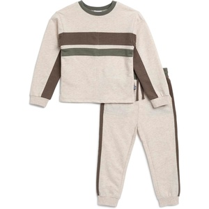 image:imageSplendid Boys Atlis Pullover Sweatshirt Top and Jogger Pant 2piece SetOat HeatherEvergreen