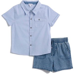image:imageSplendid Boys Beach Button Down Shirt and Short 2piece SetNavy Stripe
