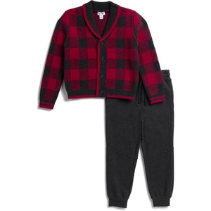 image:imageSplendid Boys Grandpa Cardigan SetRed Buff Check