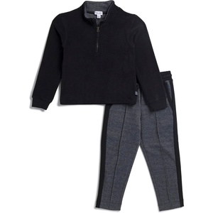image:imageSplendid Boys Herringbone Quarter Zip SetBlack