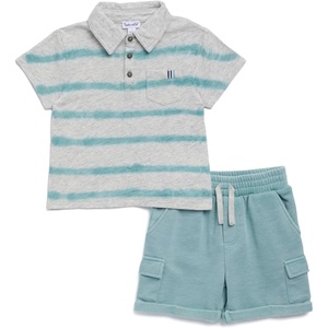 image:imageSplendid Boys Ripple Wave Shortsleeve Top and Shorts Bottom SetAqua