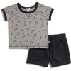 image:imageSplendid Baby Boys Skater Boy Short Sleeve Tee Shirt and Short 2piece SetGrey Skateboard