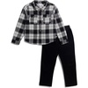 image:imageSplendid Boys Flannel Plaid SetBlack Plaid