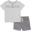 image:imageSplendid Boys Getaway Stripe Short Sleeve Tee Shirt and Shorts 2piece SetCanvas