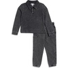 image:imageSplendid Boys Long Sleeve Polo Top and Pant 2piece SetWashed Black