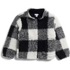 image:imageSplendid Boys Plush Check Fleece JacketBlack Plaid