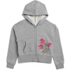 image:imageSplendid Girls Camellia Rose Zip Up Hoodie SweatshirtLight Heather Grey