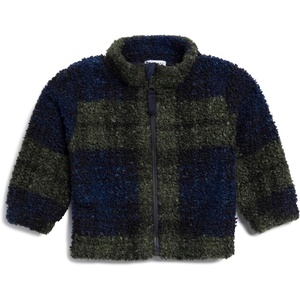 image:imageSplendid Baby Boys Plaid Teddy Fleece JacketOlive Plaid