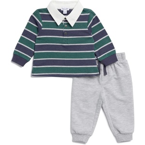 image:imageSplendid Baby Boys Pullover Sweatshirt and Jogger Pant 2piece SetNavyEvergreen