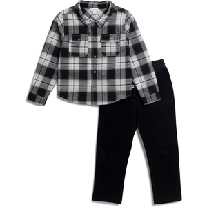 image:imageSplendid Boys Flannel Plaid SetBlack Plaid