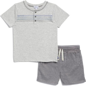 image:imageSplendid Boys Getaway Stripe Short Sleeve Tee Shirt and Shorts 2piece SetCanvas
