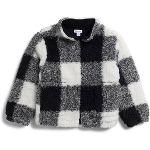 image:imageSplendid Boys Plush Check Fleece JacketBlack Plaid