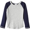image:imageSplendid Boys Toddler Little Kids Boys Always Raglan Long Sleeve ShirtRaglan Heather Grey Navy
