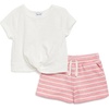 image:imageSplendid Girls Boardwalk Stripe Shortsleeve Top and Short SetShell Stripe