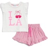 image:imageSplendid Girls Cherry Love Short Sleeve Tee and Short 2piece SetWhite