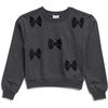 image:imageSplendid Girls Lacy Bow SweatshirtHeather Charcoal