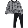 image:imageSplendid Girls Mini Heart Flounce Long Sleeve SetHeather Grey