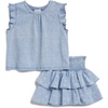image:imageSplendid Girls Short Sleeve Top and Skirt 2piece SetIndigo Cherry