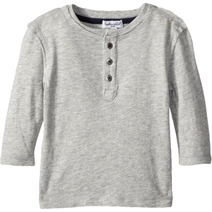 image:imageSplendid Baby Boys Basic Long Sleeve HenleyHeather Grey