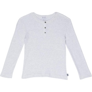 image:imageSplendid Boys YarnDye Stripe Henley 1X1 Rib ToddlerLittle KidsBig KidsIce Grey Heather