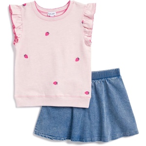 image:imageSplendid Girls Short Sleeve Top and Skirt 2piece SetRosewater