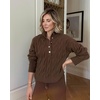 image:imageSplendid Womens x Cella Jane Half Placket SweaterTruffle