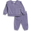 image:imageSplendid Baby Girls Floral Haze Pullover Sweatshirt and Jogger Pant SetPurple Haze