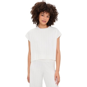 image:imageSplendid Womens x Cellajaneblog Wide Rib Short Sleeve TopWhite