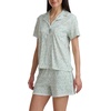 image:imageSplendid Womens Short Sleeve Notch Top and Boxer Short Pajama SetDaisy Dot Ditsy