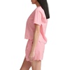 image:imageSplendid Womens Short Sleeve Notch Top and Boxer Short Pajama SetQuarter Stripe Georgia Peach