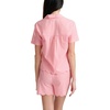 image:imageSplendid Womens Short Sleeve Notch Top and Boxer Short Pajama SetQuarter Stripe Georgia Peach