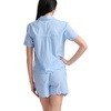 image:imageSplendid Womens Short Sleeve Notch Top and Boxer Short Pajama SetQuarter Stripe Hydrangea