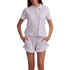 image:imageSplendid Womens Short Sleeve Notch Top and Boxer Short Pajama SetSweet Blossom