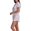 image:imageSplendid Womens Short Sleeve Notch Top and Boxer Short Pajama SetSweet Blossom