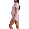 image:imageSplendid Womens Short Sleeve Notch Top and Boxer Short Pajama SetSweet Taffy Star