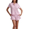 image:imageSplendid Womens Short Sleeve Notch Top and Boxer Short Pajama SetSweet Taffy Star
