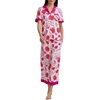 image:imageSplendid Womens Short Sleeve Notch Top and Cropped Pant Pajama SetBright Pop Floral