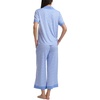 image:imageSplendid Womens Short Sleeve Notch Top and Cropped Pant Pajama SetDaisy Geo