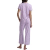 image:imageSplendid Womens Short Sleeve Notch Top and Cropped Pant Pajama SetLavender Bloom