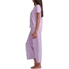 image:imageSplendid Womens Short Sleeve Notch Top and Cropped Pant Pajama SetLavender Bloom