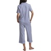 image:imageSplendid Womens Short Sleeve Notch Top and Cropped Pant Pajama SetMerlin Stripe