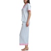 image:imageSplendid Womens Short Sleeve Notch Top and Cropped Pant Pajama SetMulti Stripe