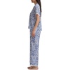 image:imageSplendid Womens Short Sleeve Notch Top and Cropped Pant Pajama SetPalms