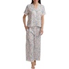 image:imageSplendid Womens Short Sleeve Notch Top and Cropped Pant Pajama SetPansy Ditsy