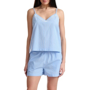 image:imageSplendid Womens Tank Top and Boxer Short Pajama SetQuarter Stripe Hydrangea