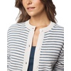 image:imageSplendid Womens Amber Stripe Crop CardiganPale Oak HeatherIce Navy